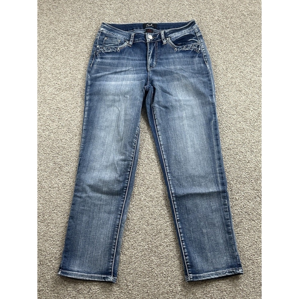 Earl Jeans Stretch Women's Size 8 Embellished Bling Y2K Bohemian Hipster